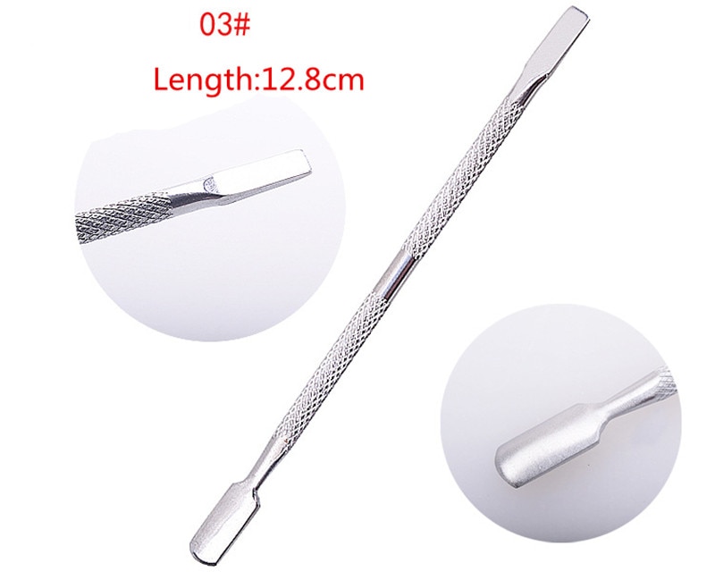 1 kpl ruostumaton teräs kynsinauhasakset poistoaine sormi kuollut iho työnnä kynsi kynsinauhojen työntö manikyyri kynsienhoitovälineet kynsitaide