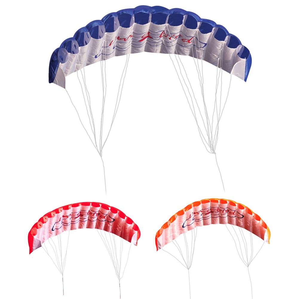 Dubbele lijn parafoil vlieger met vliegende tools power braid zeilen kitesurfen regenboog sport strand vlieger spelen vliegen buiten speelgoed