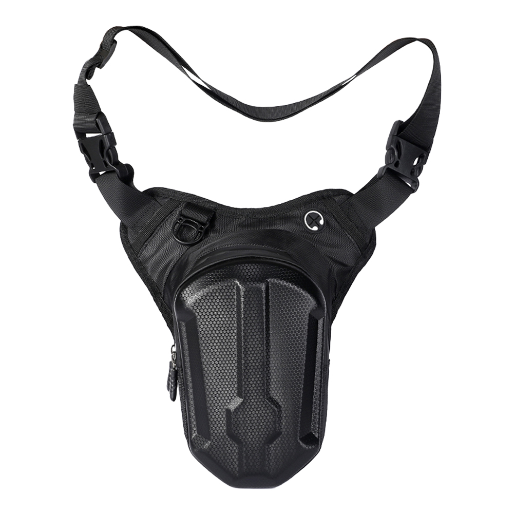 Sac latéral de jambe de moto, coque rigide, sac de jambe de moto, étanche, multifonctionnel, sac à main pour téléphone portable, accessoires d'équitation: Black