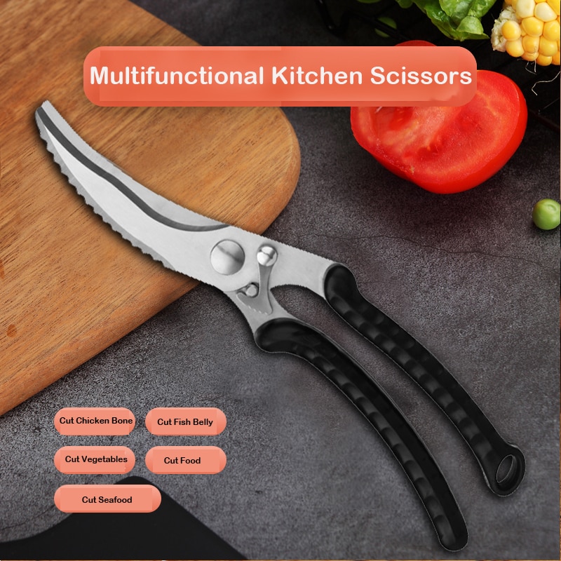 Kitchen Scissor 3Cr14Mov Stainless Steel Kitchen Gadget Shear Fish Duck Cutter Poultry Chicken Bone Scissor Cutting Cooking Tool