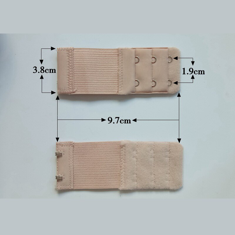 [2 fibbie] estensore reggiseno in cotone con fibbia estensione cintura elastica accessori reggiseno più lungo 0302: pelle