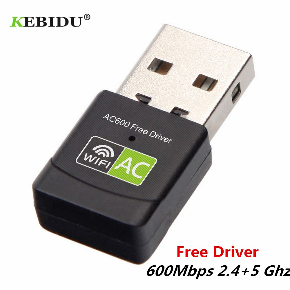 Kebidu AC 600Mbps USB Wifi Adapter 5/2. 4Ghz Dual Band met Antenne Dongle LAN 802.11ac/a/b/g/n voor Windows XP win 7 10 Mac Vista