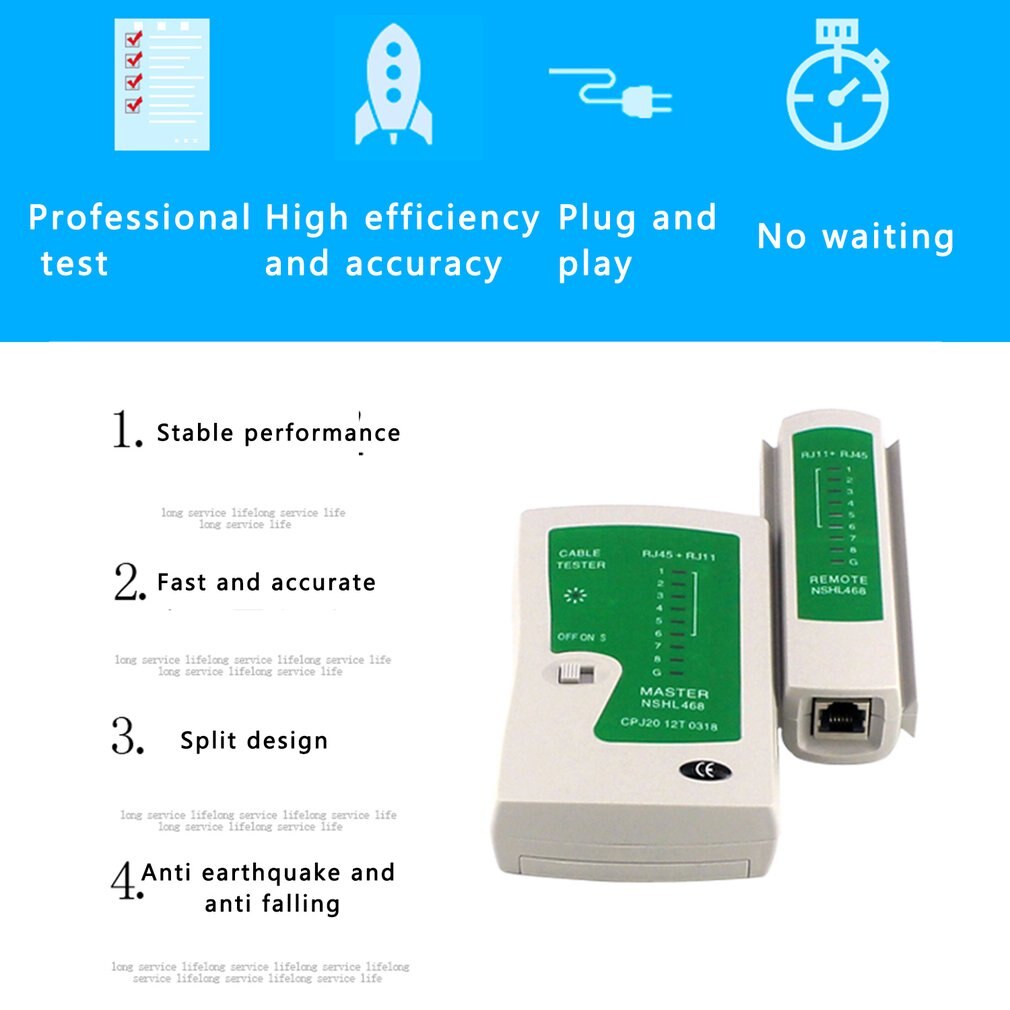 Netwerk Kabel Tester RJ45 RJ11 RJ12 CAT5 Utp Lan Kabel Tester Detector Remote Test Gereedschap Networking