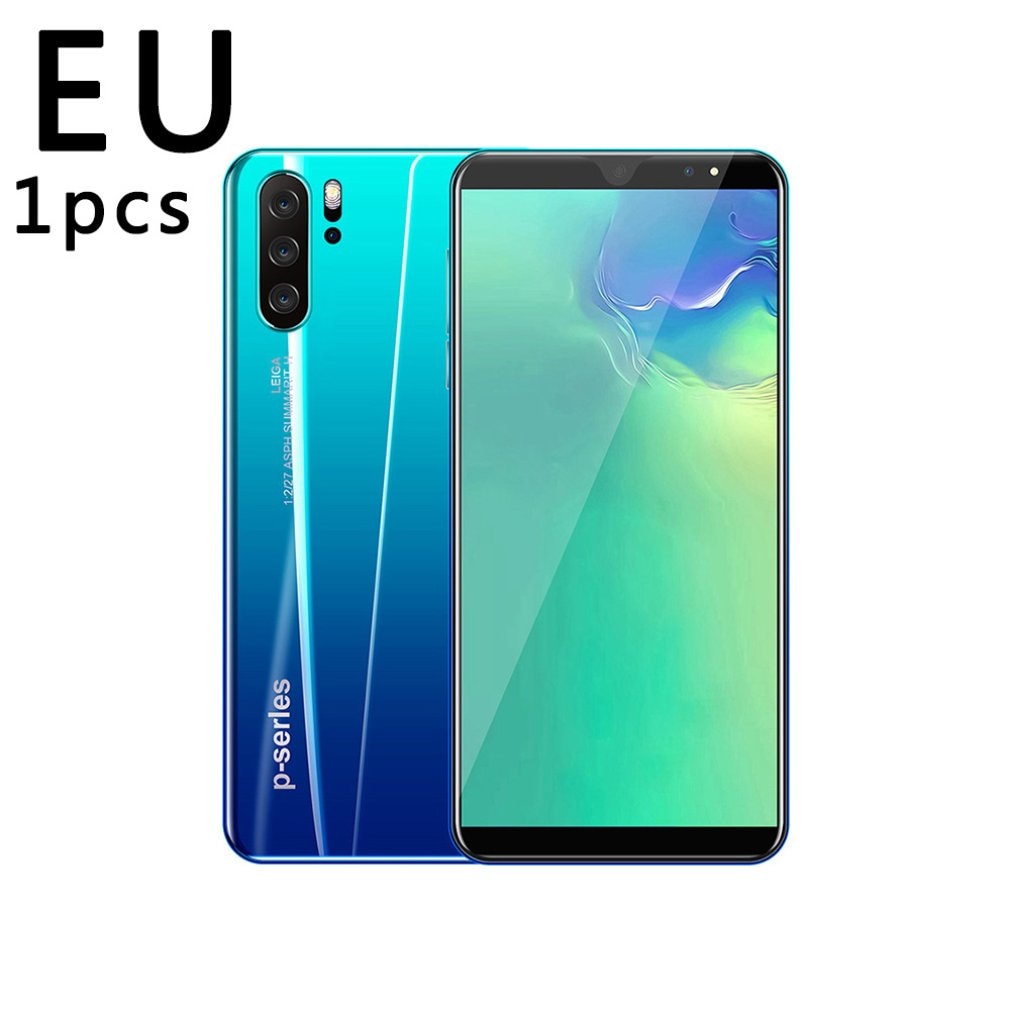 P33 Smart Phone 5 Inch 3G Large Screen Mobile Phone 512Mb Ram High Capacity Real Fingerprint Face Unlock Phones: EU