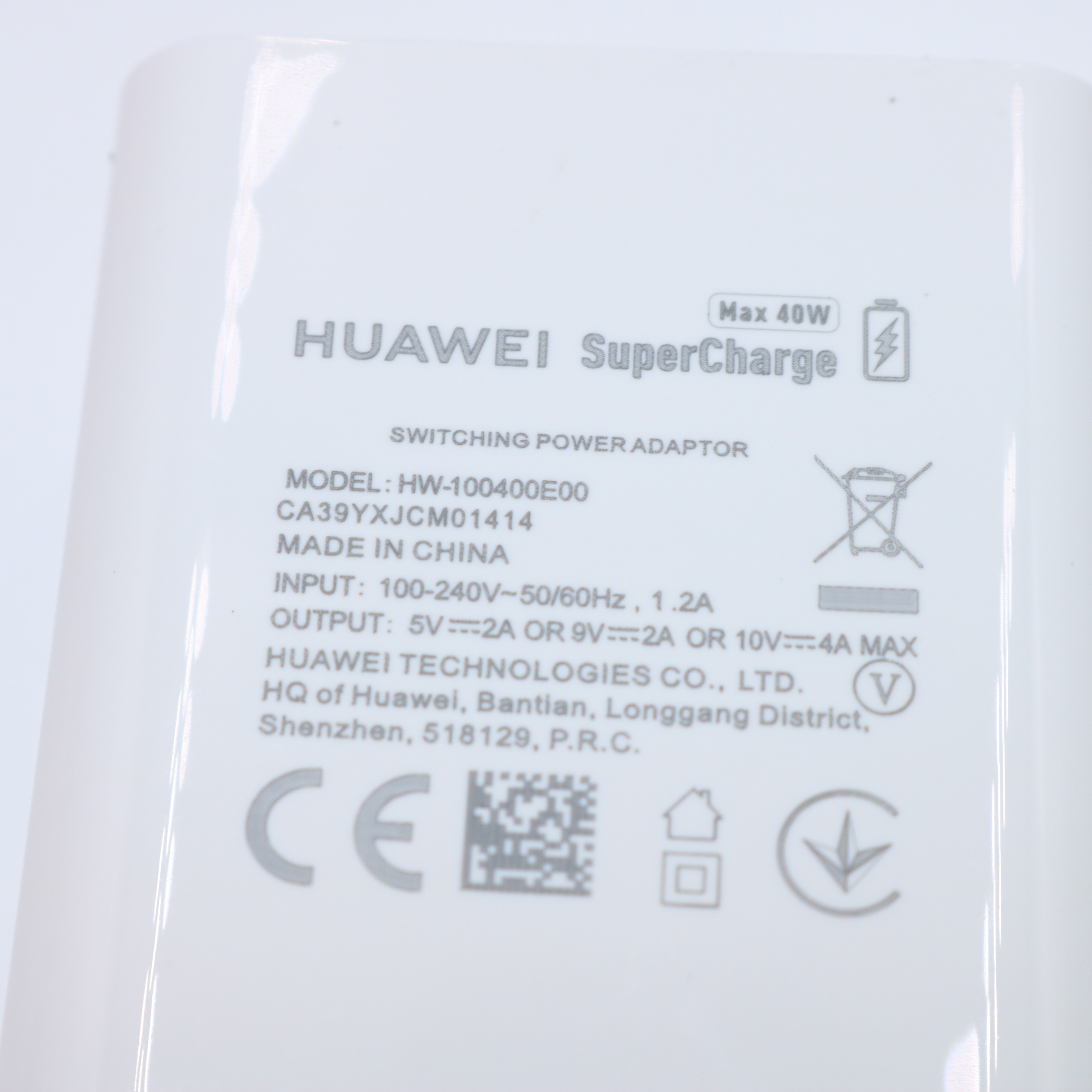 Originele VOOR HUAWEI Super Lading 40W Quick Charger 10 V/4A Vet Adapter voor P30 Pro Mate 20 pro X RS Mate10 P20 P10 Mate10 Magic 2