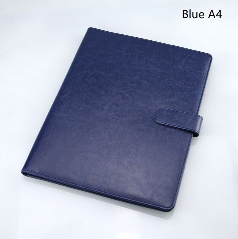 Multifunktionel manager dokumentholder  a5 a4 læderdokumentpose forretningspapirmappe klipbræt med penholderfillomme: Lyserød