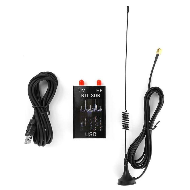 100KHz-1.7GHz Full Band U/V HF RTL-SDR USB Tuner Radio Receiver USB Dongle Analog of Digital Receiving by DIY Test Signals