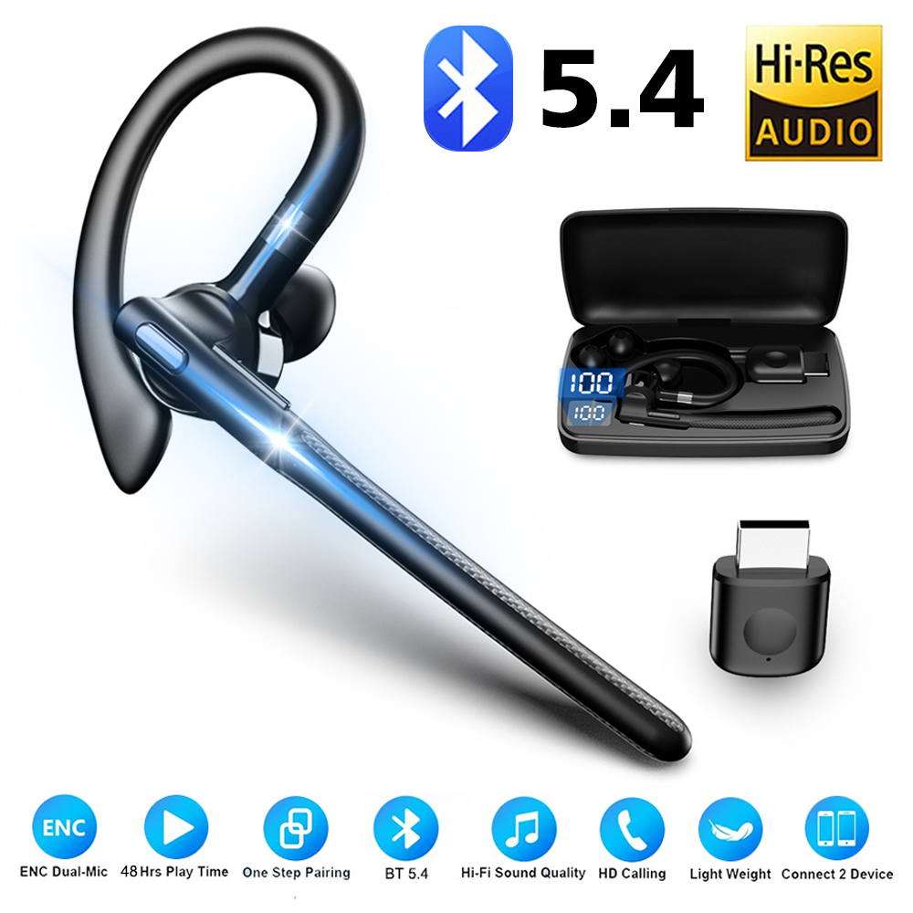 Bluetooth 5.4-hoofdtelefoon Draadloze headset Dubbele microfoon Mute CVC8.0 Ruisonderdrukkende hoofdtelefoon Handsfree hoofdtelefoon