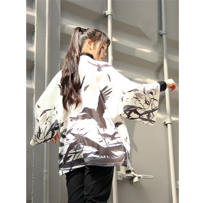 Japanse stijl mannen samurai kostuum kimono cardigan haori drieduizend kraaien doden dag vrouw yukata harajuku koreaanse kleding