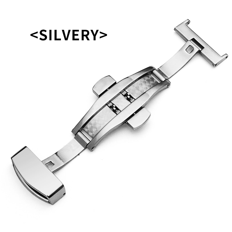 Reloj hebilla plegable doble clic mariposa correa de reloj cierre de presión 14/16/18/20/22mm Botón de instalación cierre hebillas de reloj Accesorios