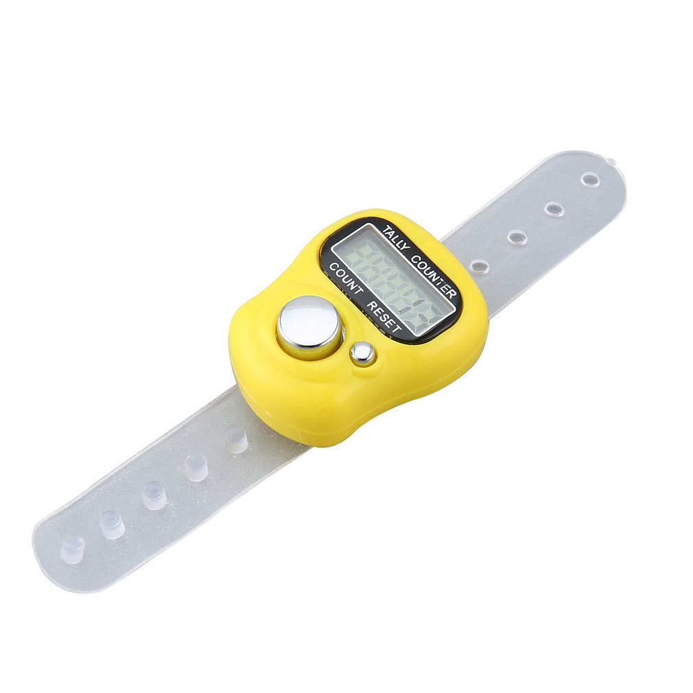 1pc Stitch Marker Row Counter LCD Electronic Digit Finger Ring Digital Tally Counter Clicker Timer