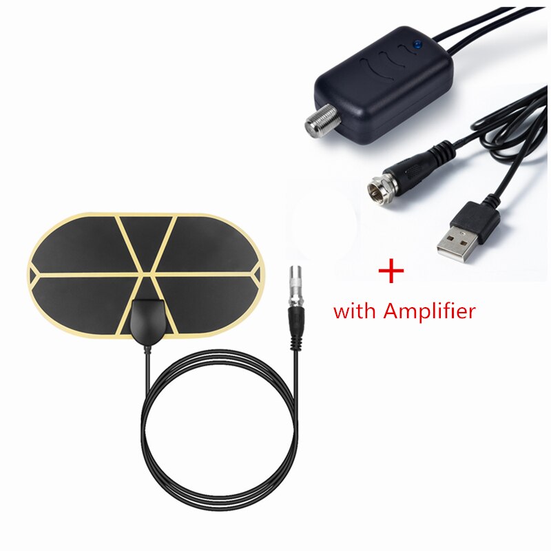 Inomhus 980 miles räckvidd antennförstärkare signalförstärkare digital antenn tv antenn hdtv antenn 4k lokal kanal sändning: Förstärkare gul
