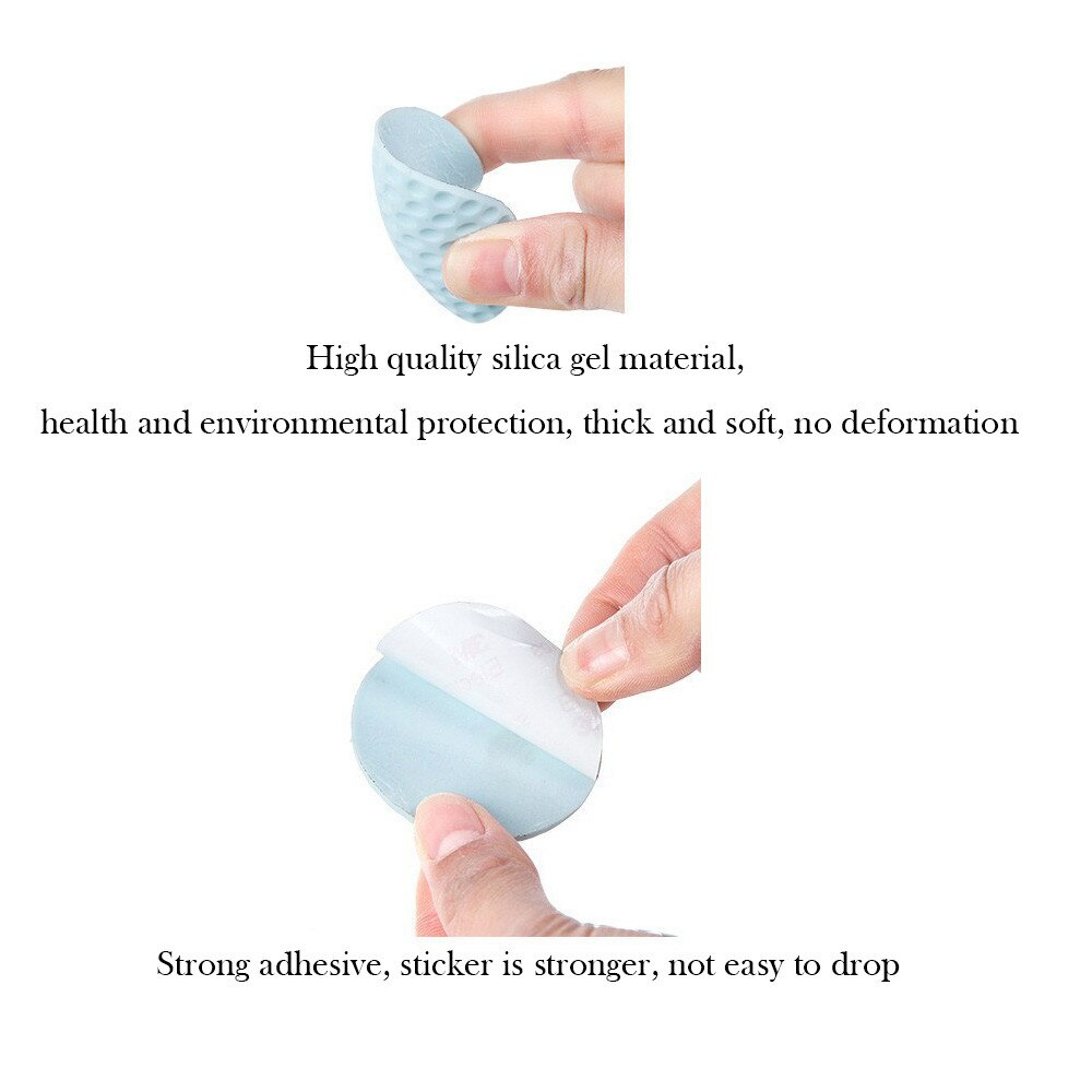 4Pcs Rubber Home Door Doorknob Back Wall Protector Rubber Home Door Stopper Rubber Fender Doorknob Back Wall Protector