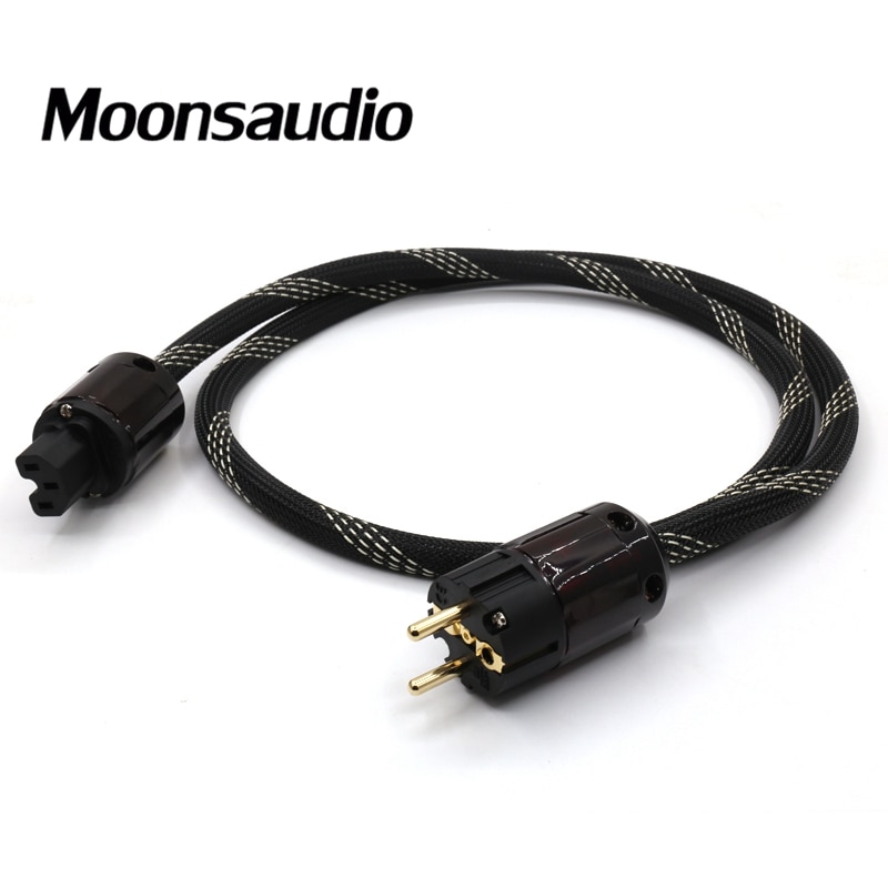 Moonsaudio Hi-end 4N OFC Pure copper EU version audio hifi power cable with P-079E/C-079 connector plug