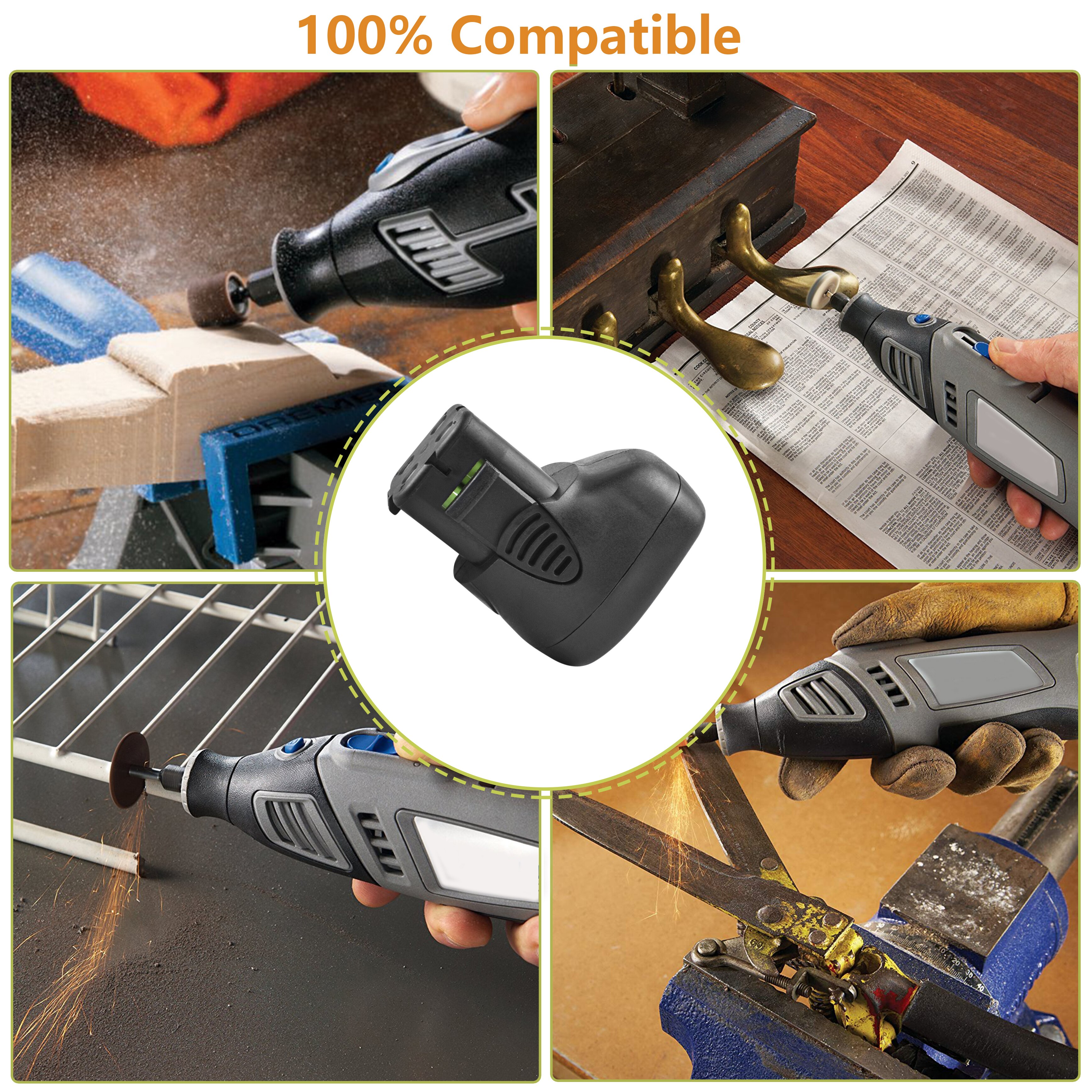 Batterie rotative sans fil pour Dremel 7.2 – 01, 3000 v, 757 mAh, pour outils de remplacement MultiPro, Dremel 7700-01 7700-02