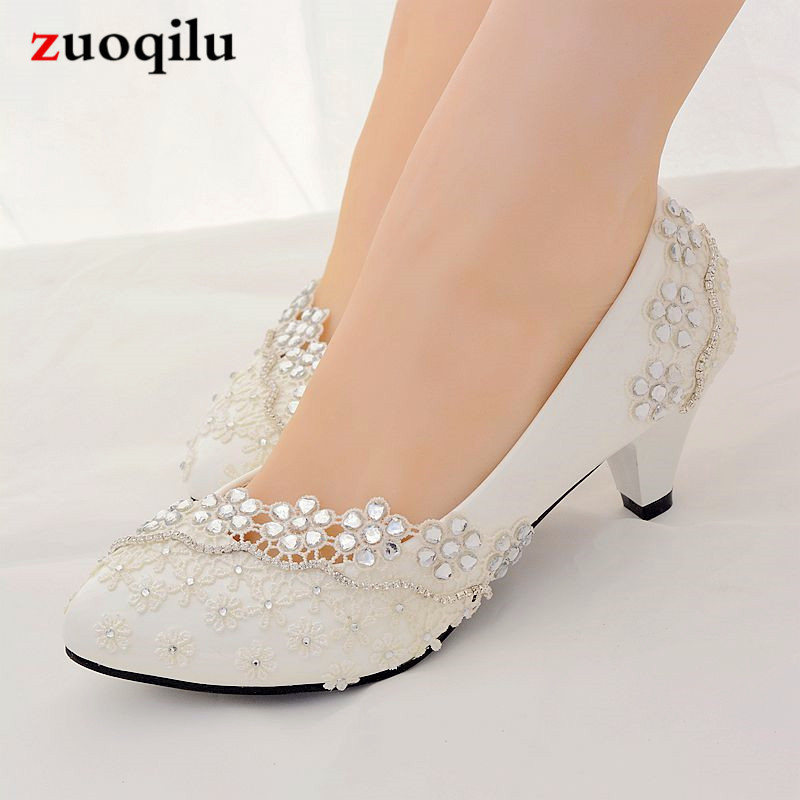 Weiß strass hochzeit schuhe frau hoch Fersen Pumps frauen schuhe hoch Hacke damen braut schuhe weibliche chaussure femme Kralle #58
