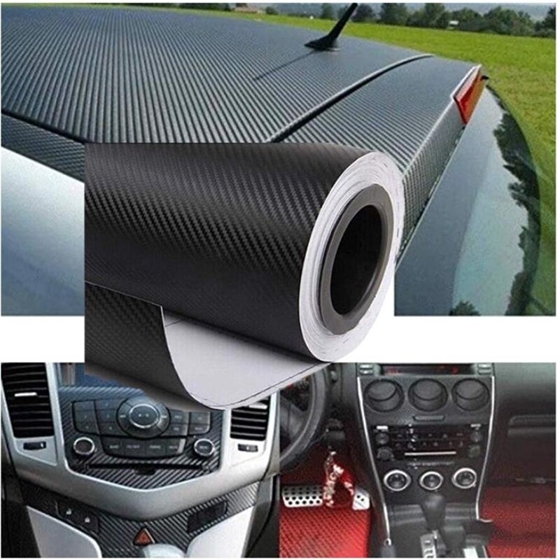 1 pc 3D Carbon Fiber Wrap Roll Sticker Vel Decoratieve Praktische Poster voor Auto Decor Decoratie Stickers Posters