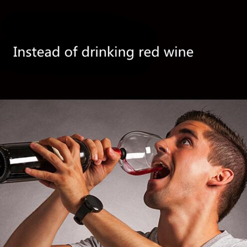 220ML Red Wine Champagne Crystal Glass Cup With Silicone Seal Direct To Drinking Wine Bottle Bar Tool