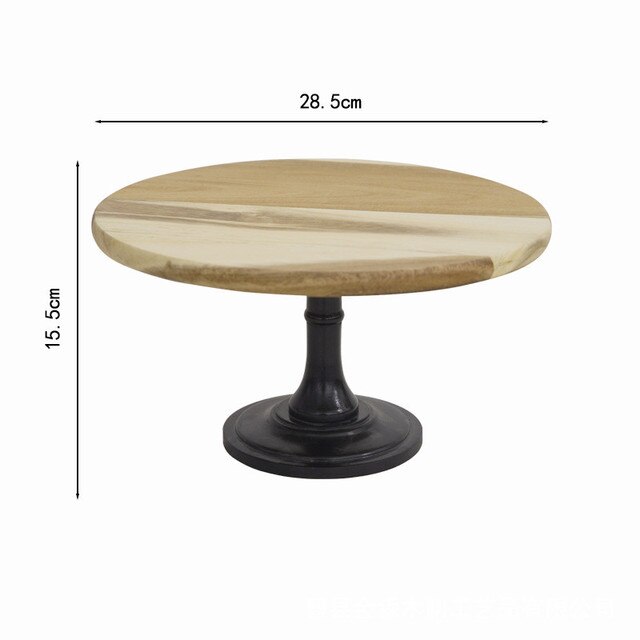 Cake Opslag Houten Cake Pan Platen Europese Stijl Bruiloft Schieten Props Massief Houten Pallet Dessert Cake Stand Trays: Rood