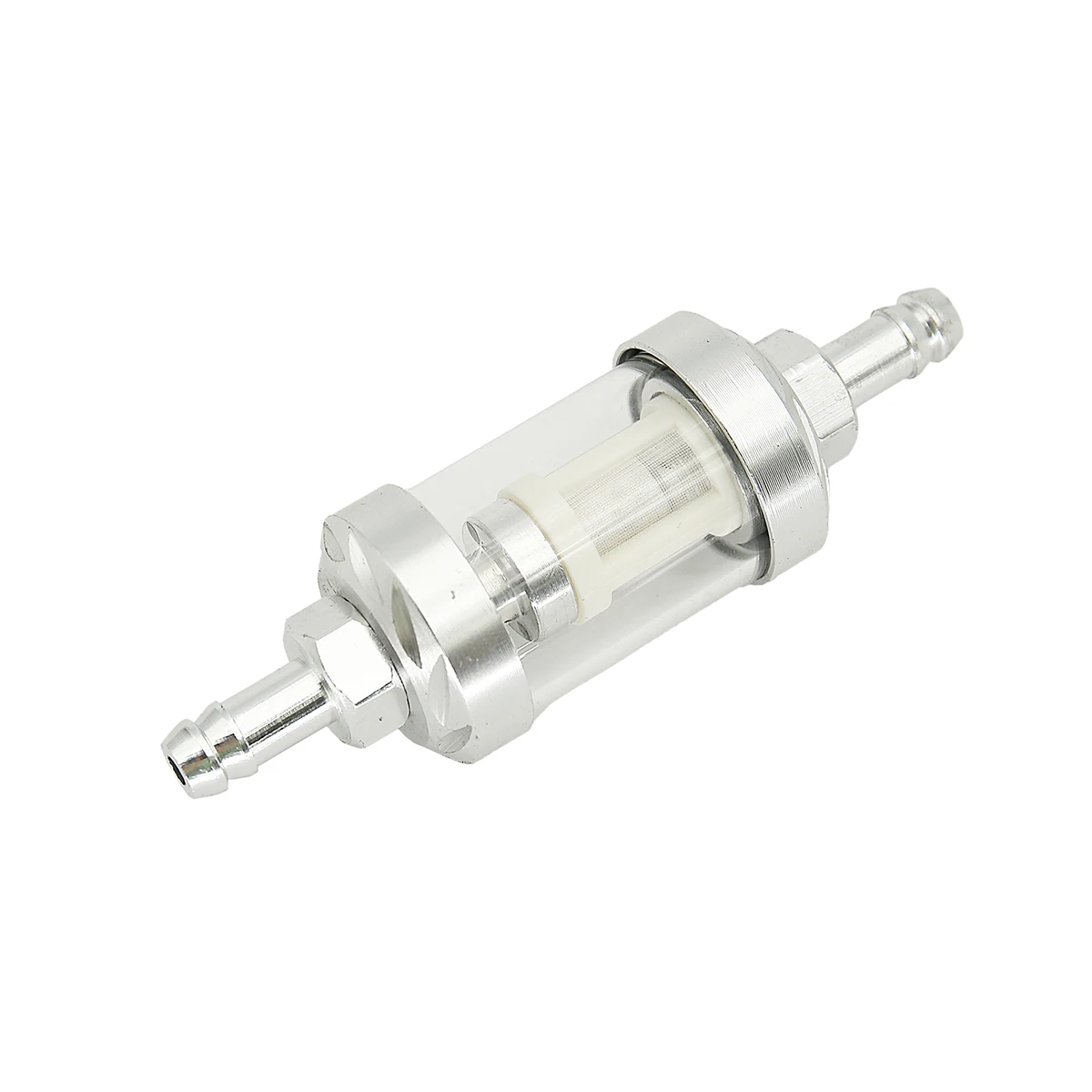 Filtro de aceite de gasolina y combustible de vidrio de aleación de aluminio CNC de 8mm Moto para Dirt Pit Bike 125/140/150/160cc CRF70 90 110 TTR100 110 KLX65: Beige