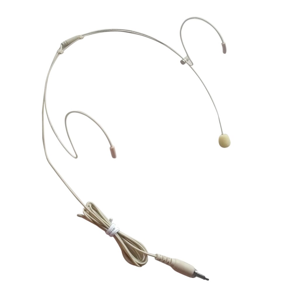 1X3.5 Mm Jack Headset Microfoon Head-Mounted Mic Handsfree, Beige