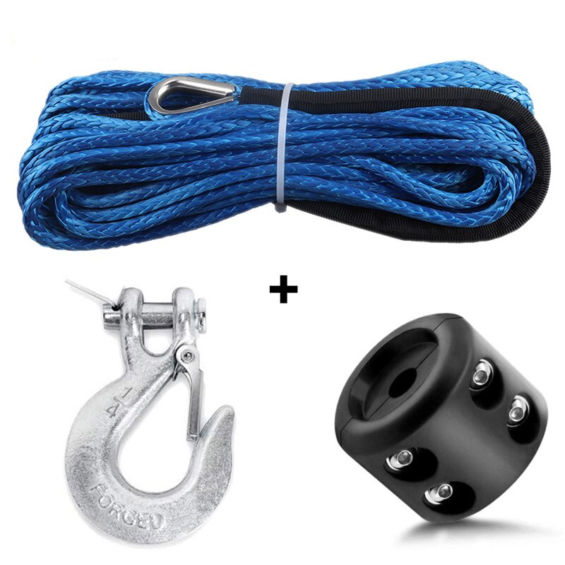 Synthetic Winch Rope with Rubber Stopper Snap Hook... – Grandado