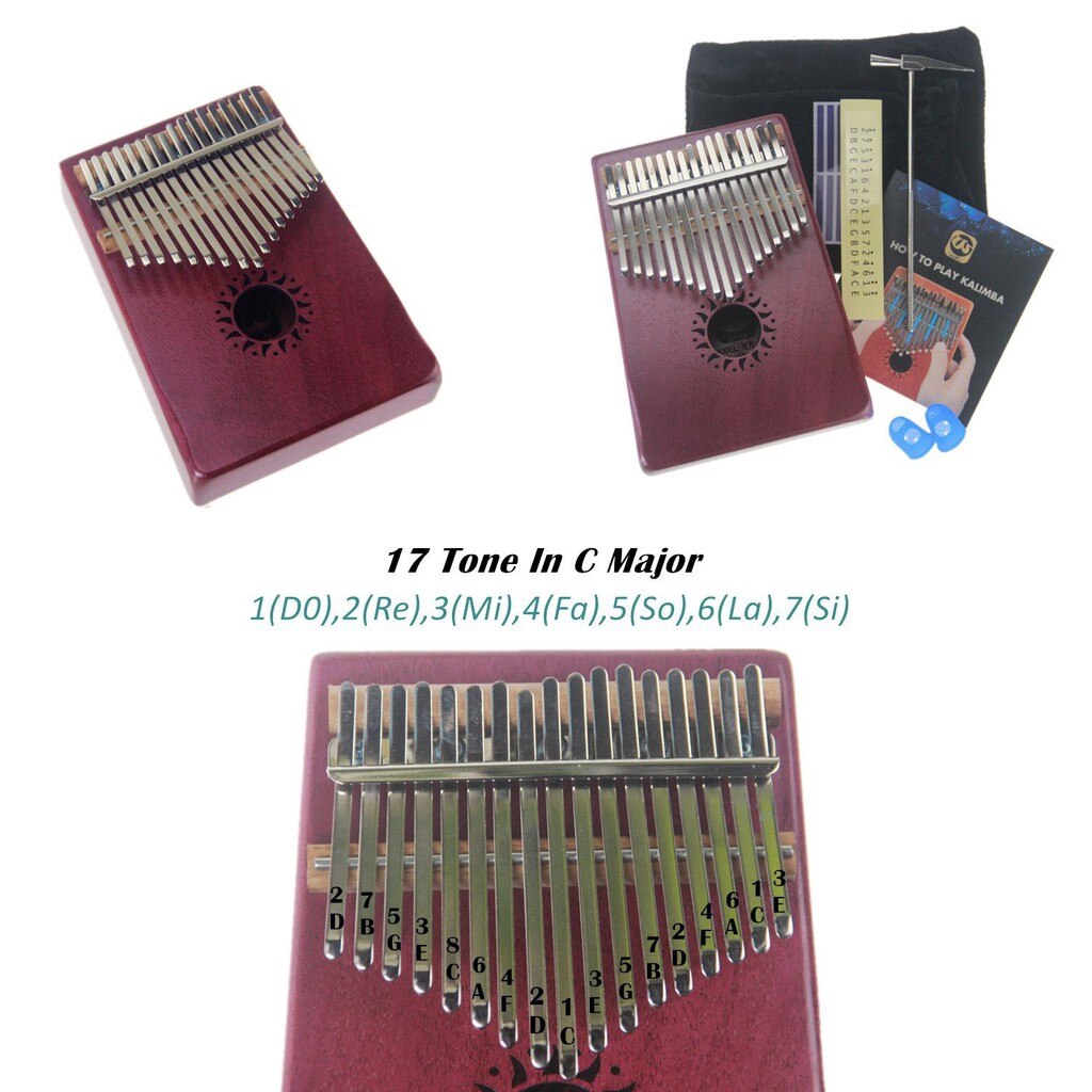 Potter – sac de support pour clavier, Piano de poche, 17 touches, Kalimba Mbira Sanza, Instrument de musique en bois