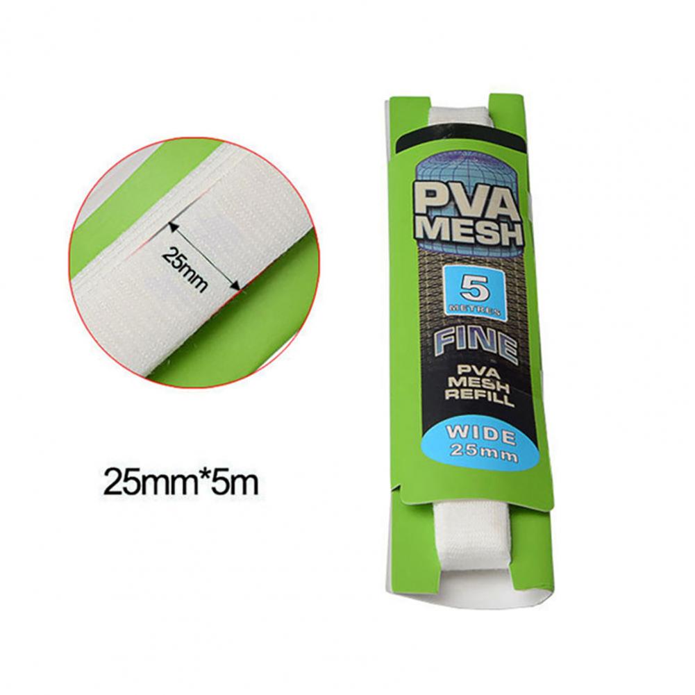5M Pva Vissen Smalle Netje Water Oplosbare Vissen Netwerk Refill Kous Aas Houder Vis Netto Uitspanning Tool Tackle accessoire