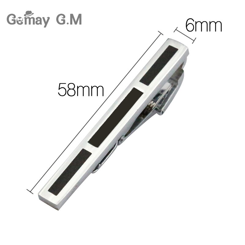 Silvery Tie Clip For Men Classic Meter Tie Clips Alloy Tie Bar Enamel Tie Collar Pin Crystal Business Corbata