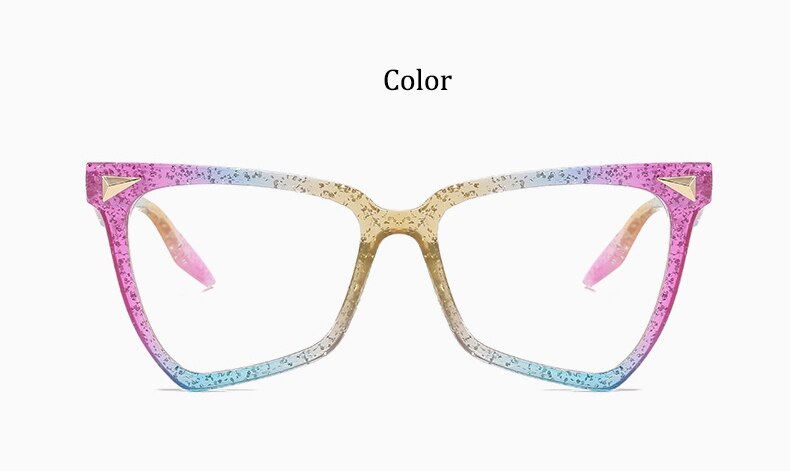 Lunettes en œil de chat Transparent pour femmes, monture tendance, de luxe, de styliste, couleur, pour ordinateur,: Color