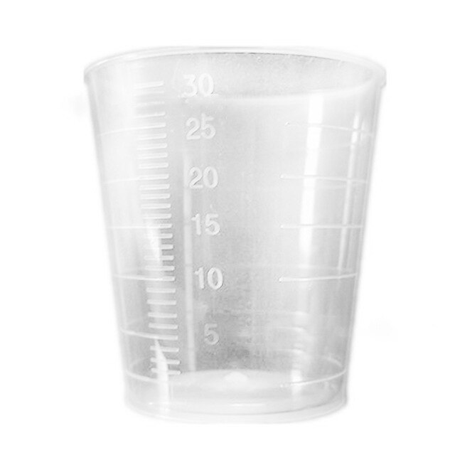10pcs/set 15ml/30ml Transparent Clear Plastic Cups Double-scale For Kitchen Tool Supplies Medicine Measuring Cup: 30ml