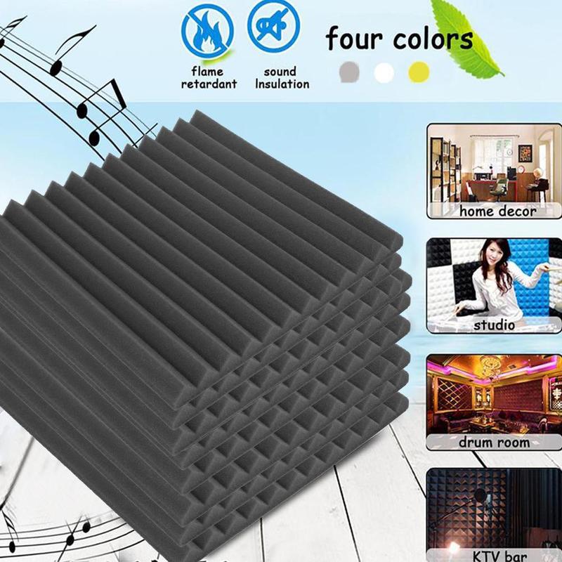 Soundproof cotton 30x30cm Soundproofing Acoustic Studio Absorbing Wedge Foam Tiles Wall Panels Suitable For Sound Studio