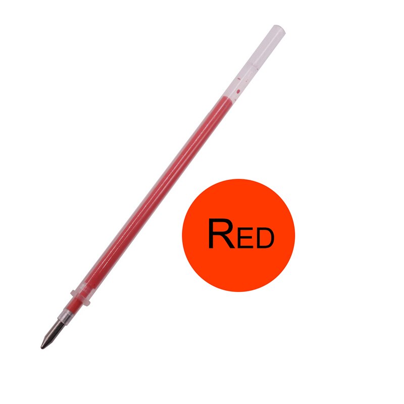 16 Pcs Gel pen office school magic erasable pen refill 0.5mm pole pen mixed color ink school student office stationery pen: Red refill 30 Pcs