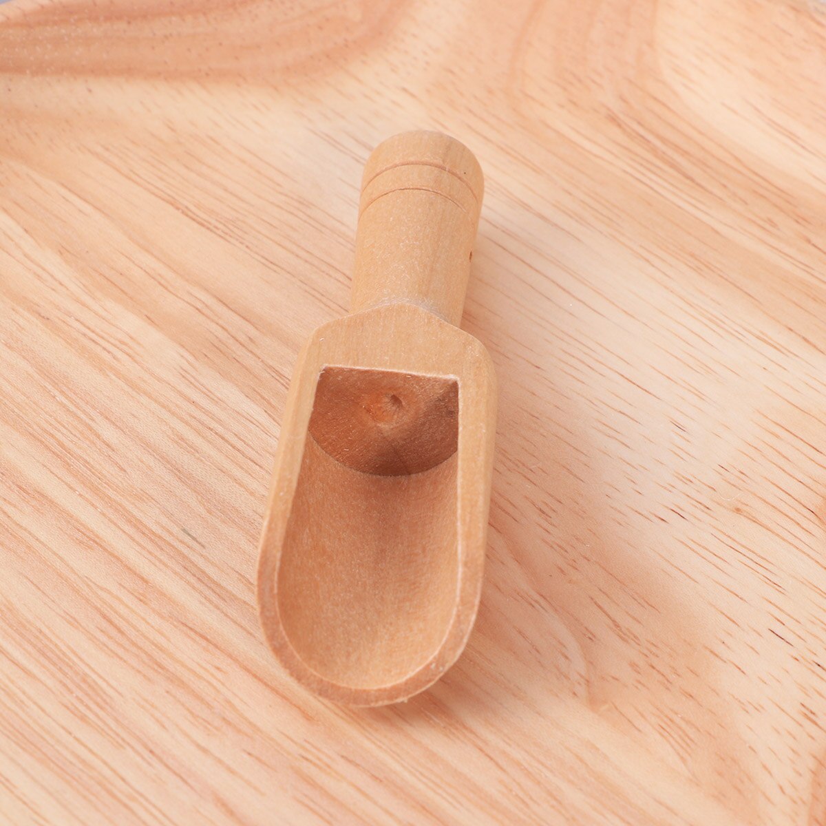 3pcs Mini Wooden Scoops Bath Salt Spoon Candy Flour Spoon Scoops Kitchen Utensils - 2.4x7.8cm