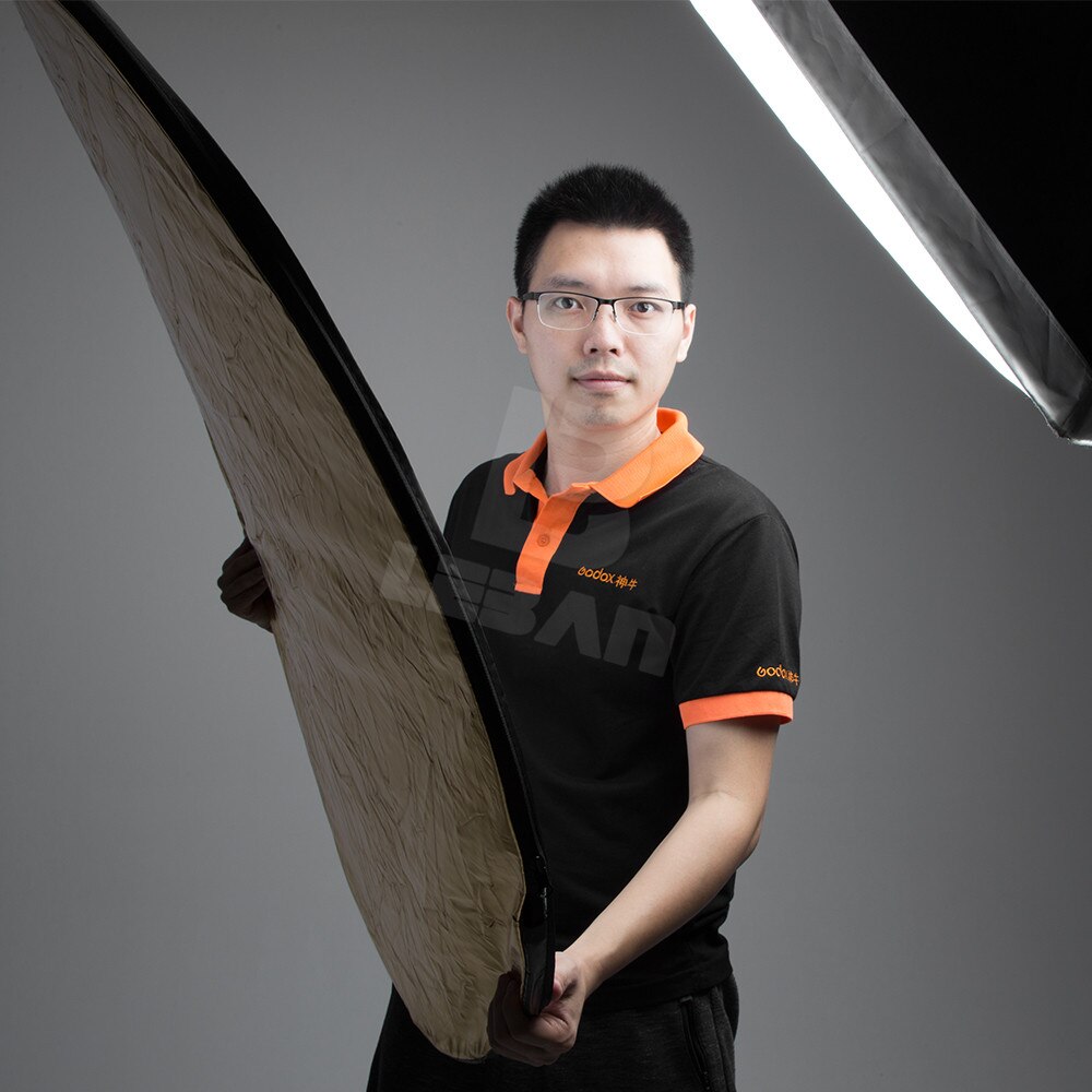 Godox 2in1 110cm réflecteur de photographie rond de lumière pliable pour Studio ou extérieur (2in1 110cm)