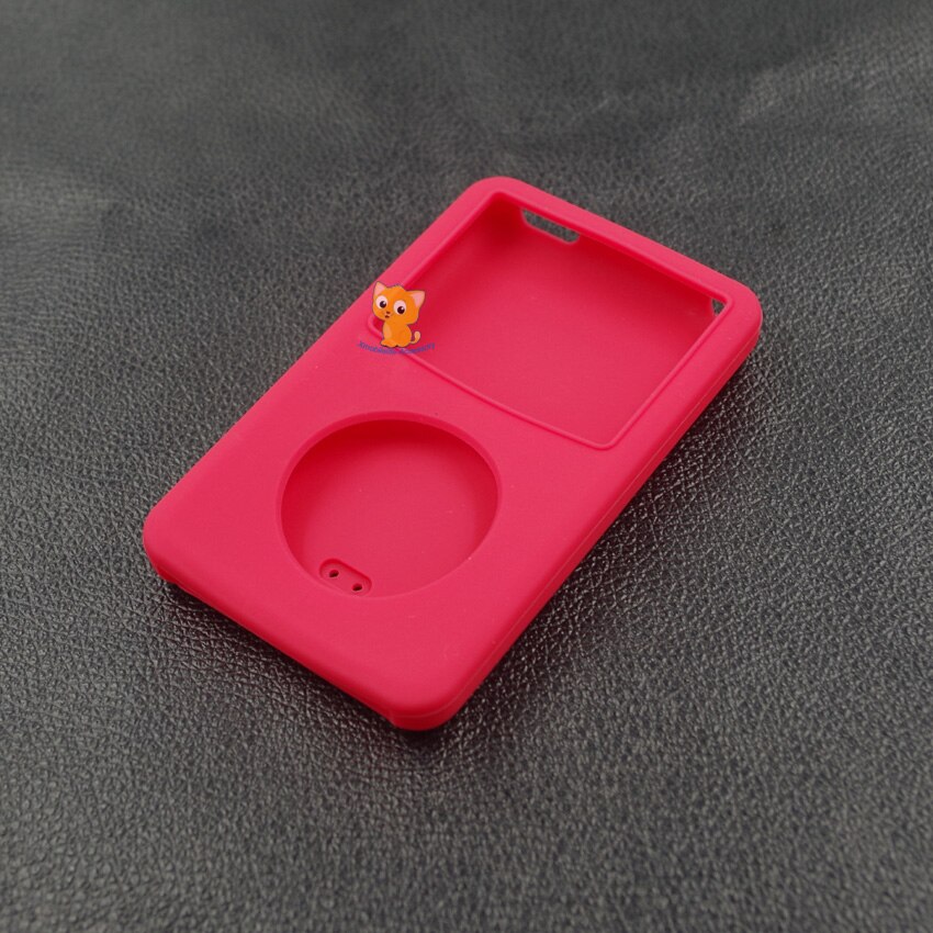 Soft Silicone Rubber Protective Case Pouch for iPod 6th Classic 80GB 120GB 7th Classic Thin 160GB: Red