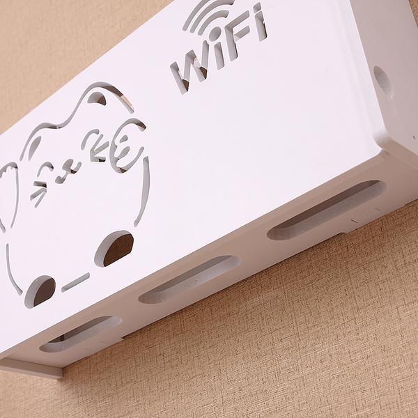 Wifi Router Regal Lagerung Box Kabel Power Draht Halterung Lagerung Boxen Drahtlose Stecker Organizer Regal Wand Montiert Drähte Organizer
