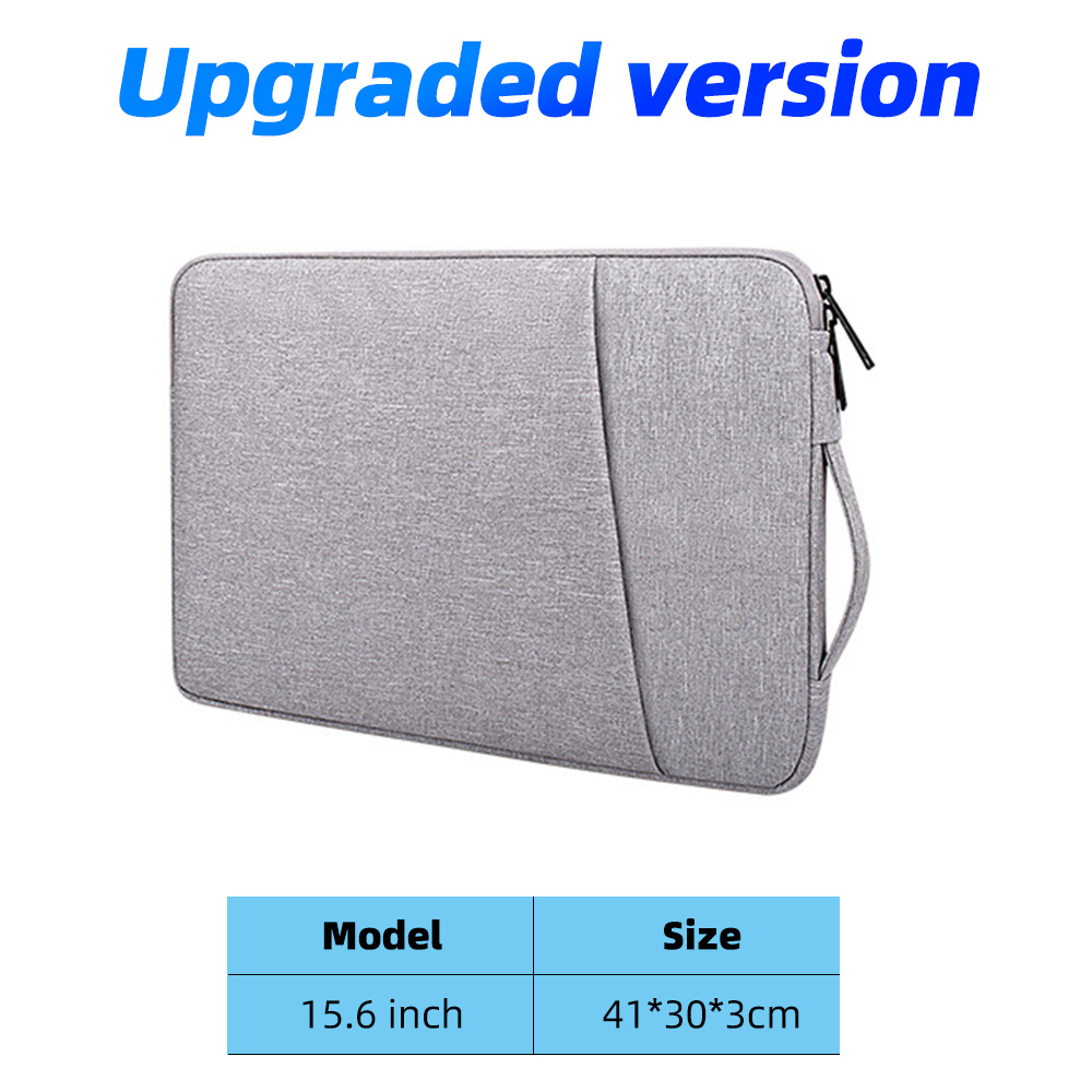 SeynLi Laptop Bag Sleeve Portable Hand Bag for Macbook Samsung Waterproof Storage Pouch 11 13 15.6 Inch Computer Bag Handbag: upgrade-15.6 inches