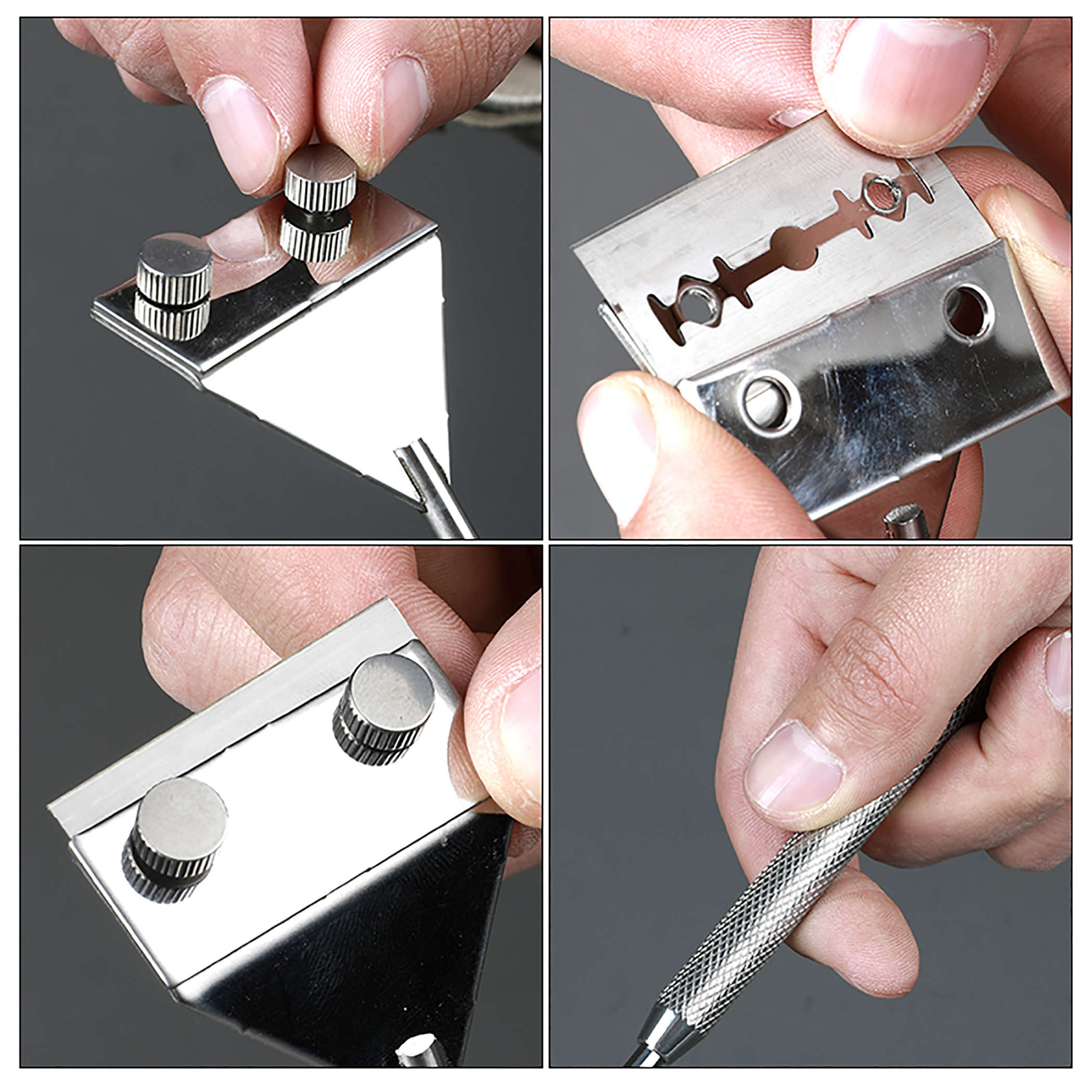 Water Grass Algae Kit Aquarium Tank Starter Cleaning Tools (Acrylic Storage Rack, Scissors, Tweezers, Gravel Spatula, Scraper)