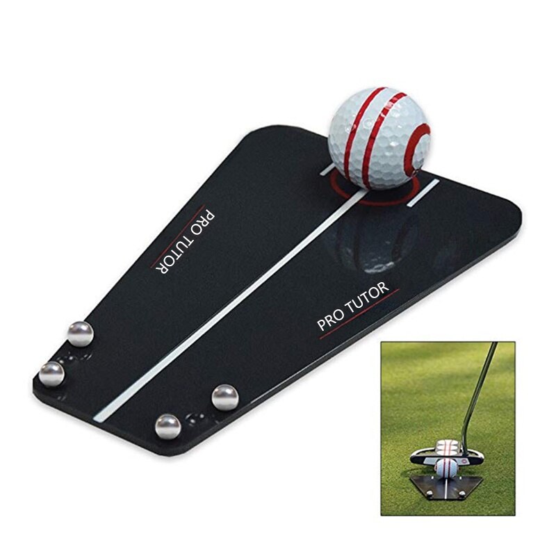 Golf putting spegel träningsuppriktning bärbar spegel golfhjälp uppriktningsverktyg putting tutor golfträningstillbehör