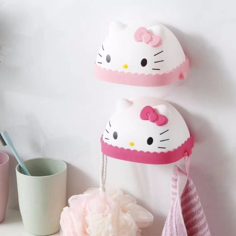 Boîte à savon avec couvercle personnalité créative dessin animé boîte à savon ventouse mural drain toilette gratuit poinçon porte-savon