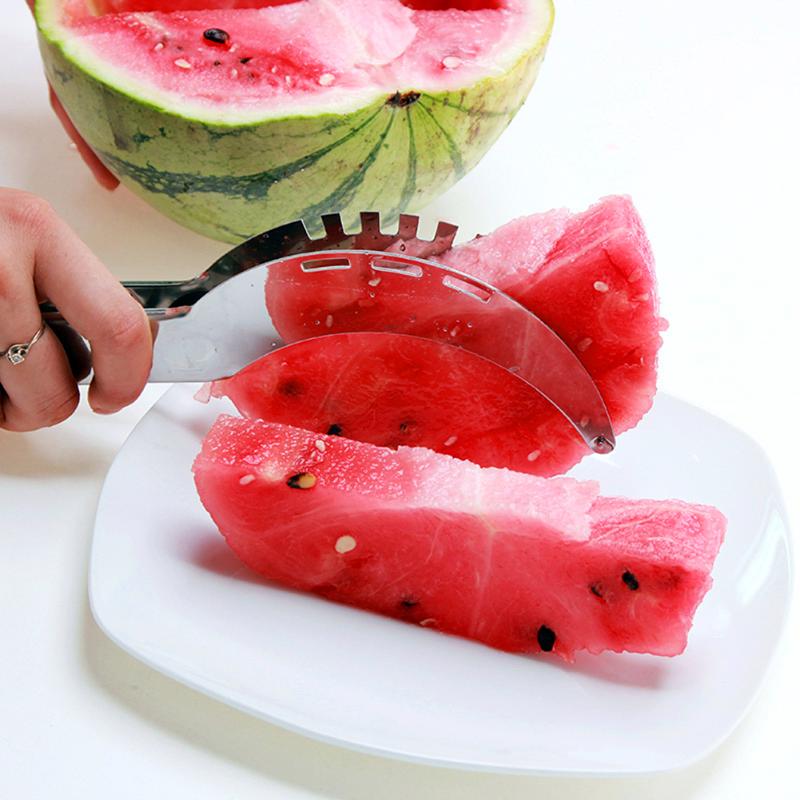 1 PC Rvs Watermeloen Slicer Cutter Meloen Snelle Cutter Groente Plakjes Dunschiller Keuken Gadgets Fruit Gereedschap Fruit Tool