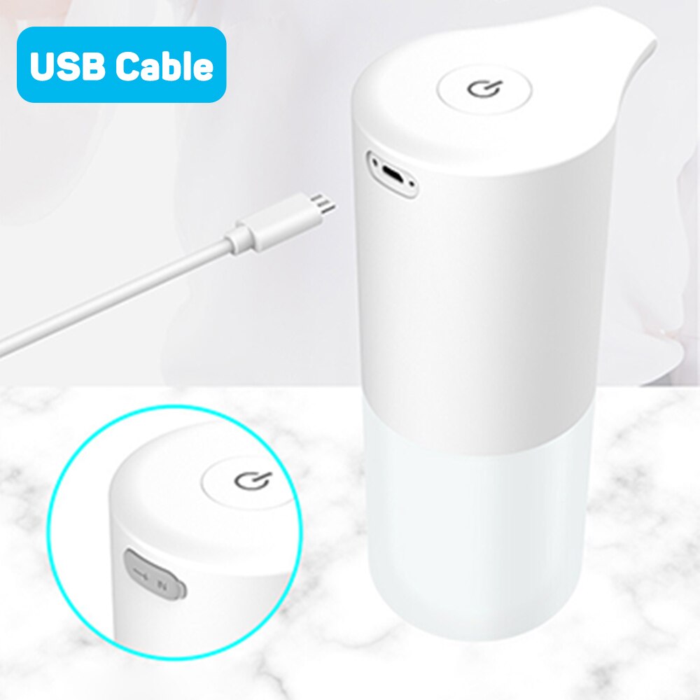 Dispensador de jabón automático sin contacto, máquina de espuma inteligente con carga USB, Sensor infrarrojo, Manos libres de jabón líquido, desinfectante