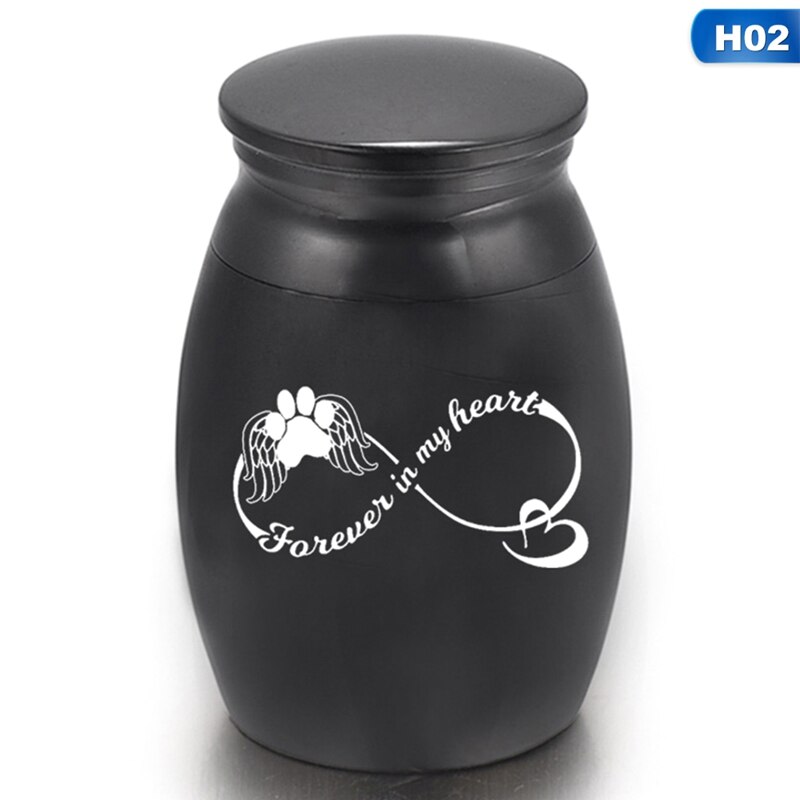 Urna de acero inoxidable para cenizas humanas, caseta para cremación de perros, sin deformación, funerario, pájaros, gatos, contenedor para mascotas, recuerdo: H02