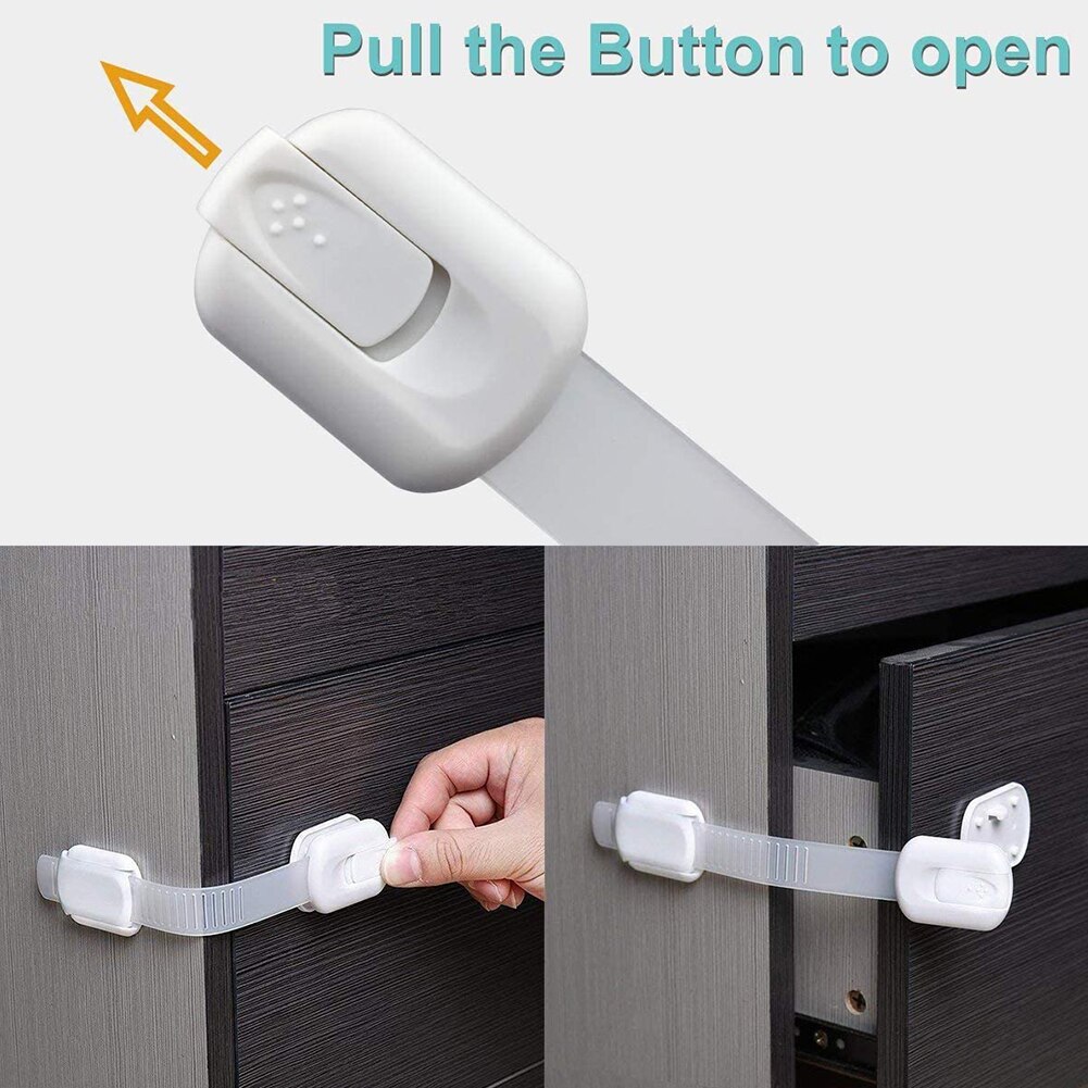 Kids Safety Plastic Protection Safety Lock Cabinet Safety Lock Baby Furniture Door Drawer Lock Refrigerator Baby Protectors