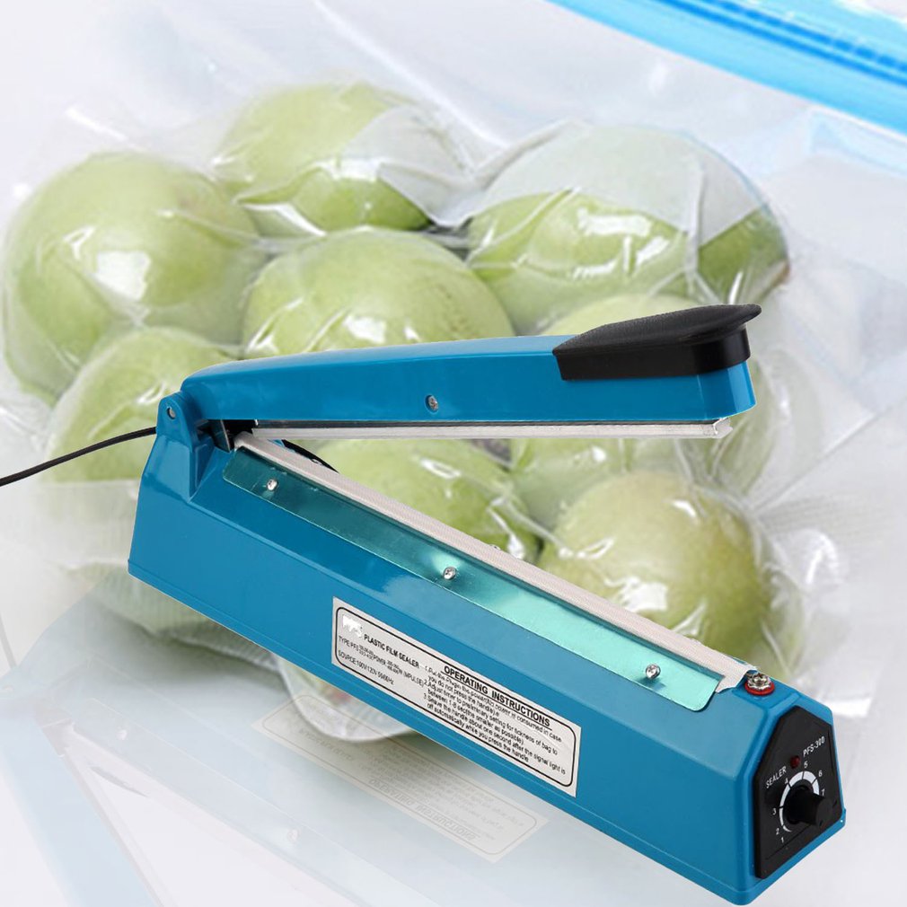 200mm/300mm US/EU Impulse Heat Sealer Electric Plastic Poly Bag Sealing Machine SF-300 Manual Facilitaing Machine Tools