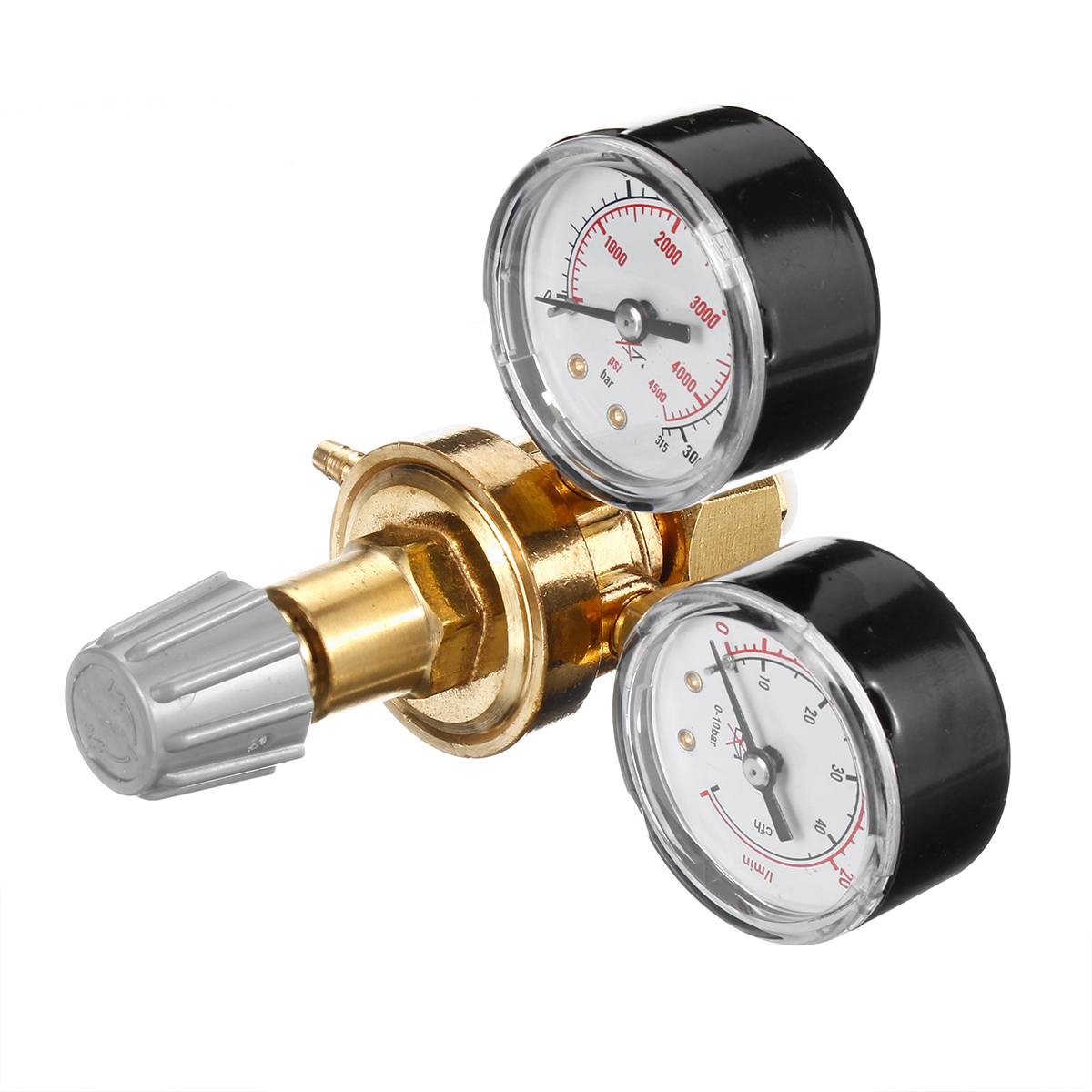 Dual Gauge Argon CO2 Gauges Pressure Reducer Mig Flow Meter Gas Control Valve Welding Regulator Argon Carbon Dioxide Regulator