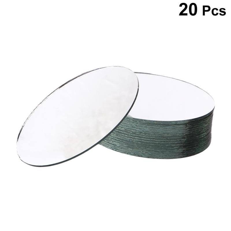 20 st mini speglar diy legering spegel kvinnor smink använd spegel mini oval form ofärdiga spegel lins för diy konst hantverk spegel