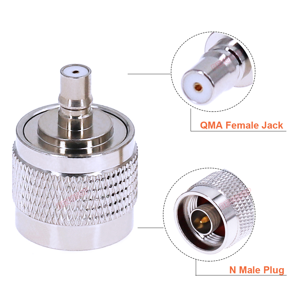 1PCS QMA to N Adapter QMA Female to N Female, QMA Female to N Male,QMA Male to N Female, QMA Male to N Male, RF Coaxial Adaptor: Ivory