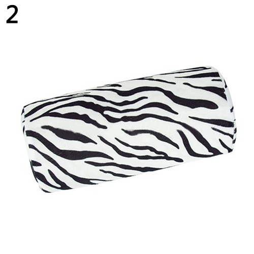1pc halvhånds puder hvilepude lang neglekunst manicure blød søjle neglesalon polish håndholder: Zebra